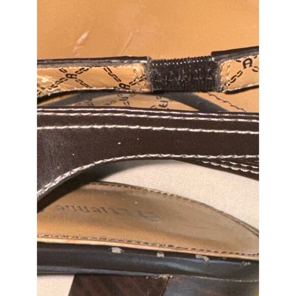 Etienne Aigner Eberhart Leather Slingback Square Toe Heels Size 7.5 - Picture 7 of 8